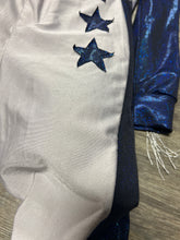 Load image into Gallery viewer, Stars Blue White Jumpsuit Size Small

