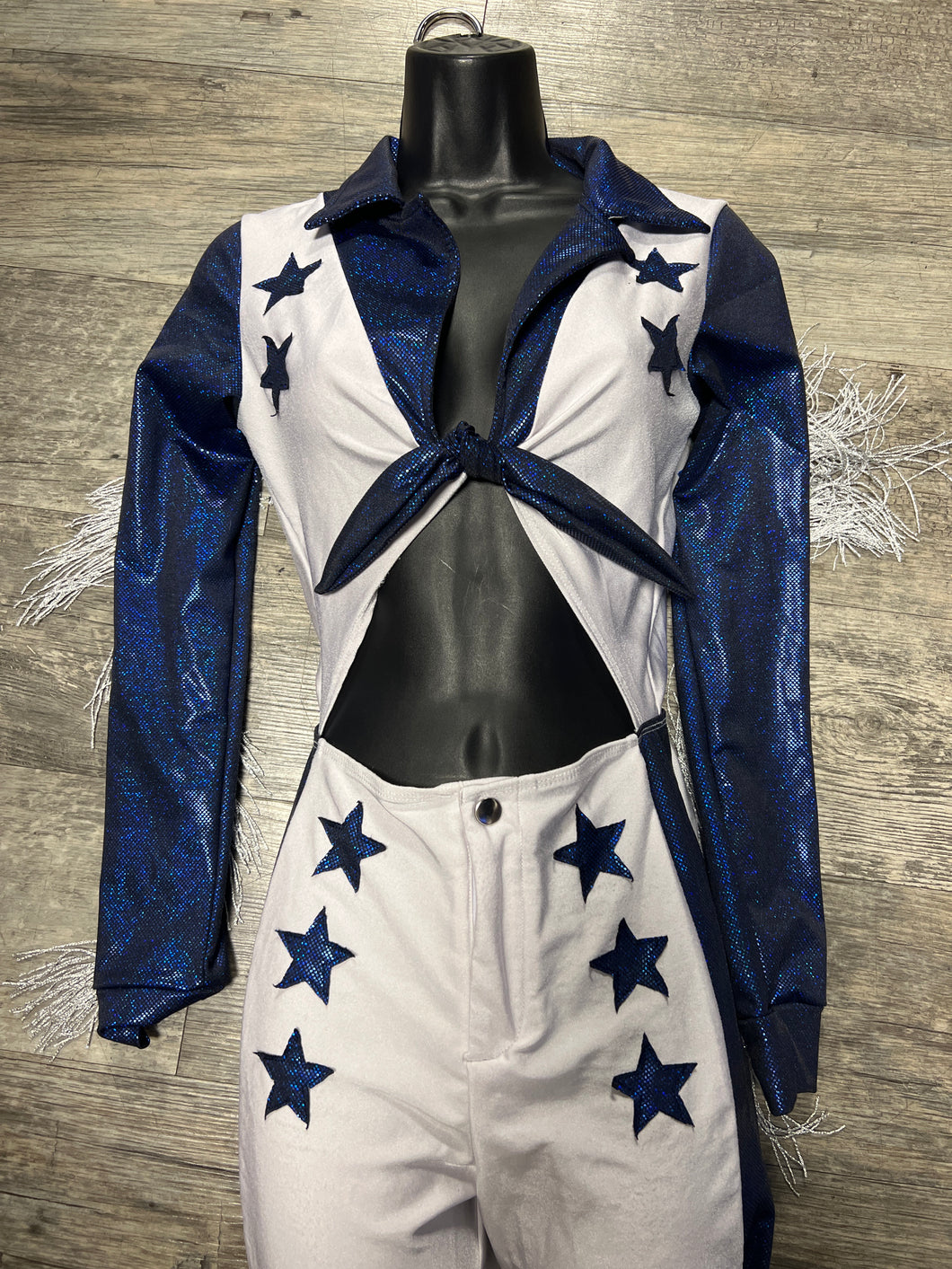 Stars Blue White Jumpsuit Size Small
