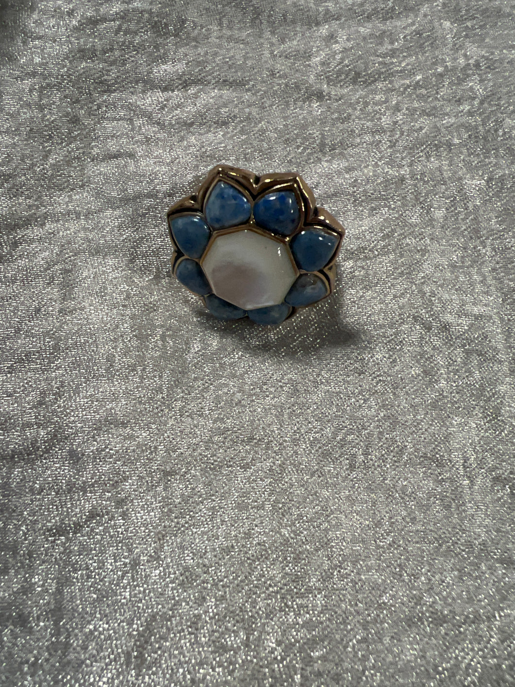 Barse lapis flower ring