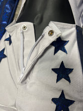 Load image into Gallery viewer, Stars Blue White Jumpsuit Size Small
