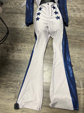 Load image into Gallery viewer, Stars Blue White Jumpsuit Size Small
