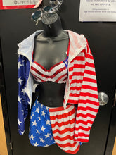 Load image into Gallery viewer, Stars and Stripes Sequin Bra Size Medium/Large
