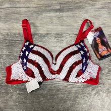 Load image into Gallery viewer, Stars and Stripes Sequin Bra Size Medium/Large
