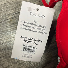 Load image into Gallery viewer, Stars and Stripes Sequin Bra Size Medium/Large
